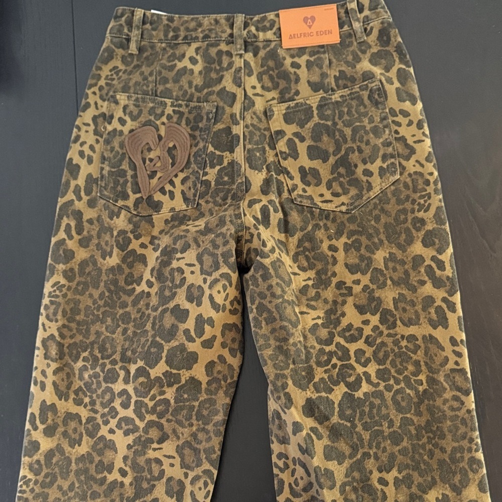 AELFRIC EDEN LEOPARD PRINT JEANS - Picture 3 of 5